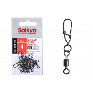 Вертлюг с застежкой Saikyo SA-301-04 - 10 шт (23кг) Вертлюг с застежкой Saikyo SA-301-04 - 10 шт (23кг)